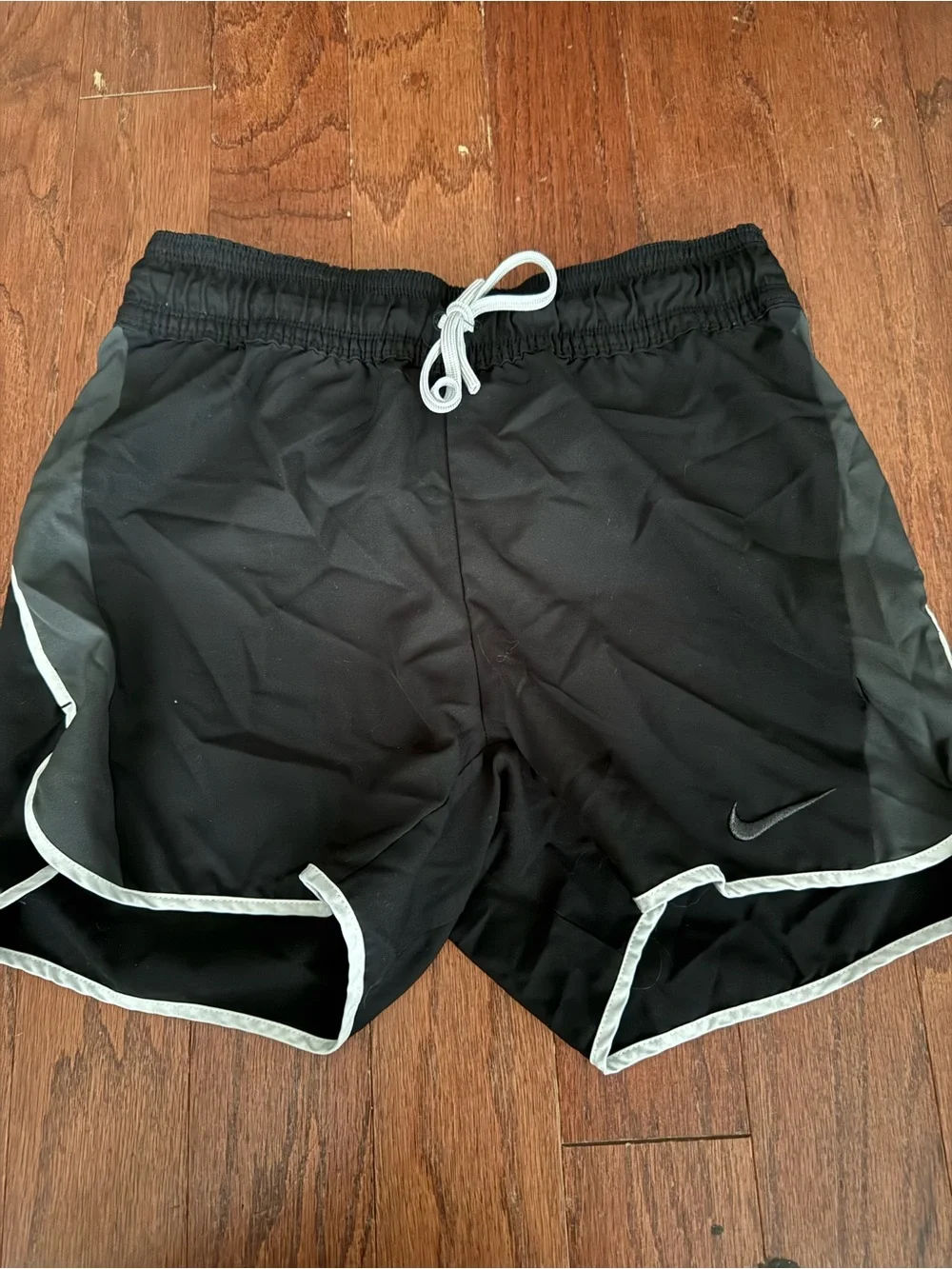 Nike Black Athletic Shorts with White Trim